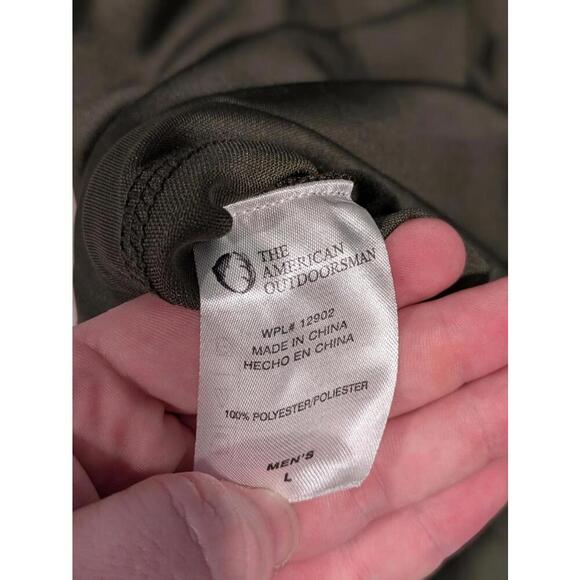 The American Outdoorsman Fishing Long Sleeve Shirt Green Active Large - Picture 12 of 12